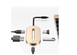 USB-хаб Baseus O HUB Type-C Multi-function Converter Silver (CABOOK-0S) золотой