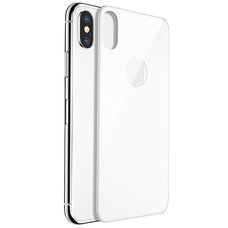 Защитное стекло Baseus 4D Tempered Back Glass для задней панели iPhone X белый