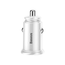 Автомобильное зарядное устройство Baseus Circular Plastic A+A 30W Dual QC3.0 Quick Car Charger белый
