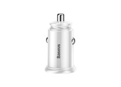 Автомобильное зарядное устройство Baseus Circular Plastic A+A 30W Dual QC3.0 Quick Car Charger белый