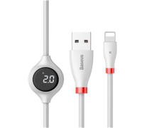 Кабель Baseus Big Eye Digital display Data Cable Lightning - USB белый