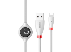 Кабель Baseus Big Eye Digital display Data Cable Lightning - USB белый