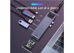 Док-станция 2 в 1 Baseus thunderbolt C+Pro Seven-in-one smart HUB