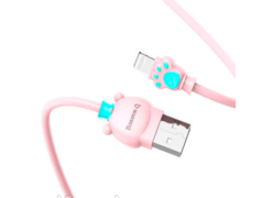 Кабель Baseus Lightning Bear Cable 1m розовый