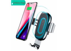 Беспроводное ЗУ-автодержатель Baseus Mount Wireless Charger серебряный
