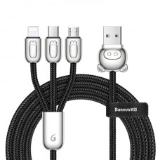 Кабель Baseus 3-in-1 USB Cable of Three Little Pigs USB For M+L+T черный