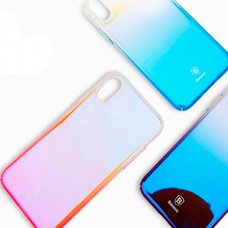 Baseus Glaze Case For iPhone X синий