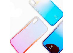 Baseus Glaze Case For iPhone X синий