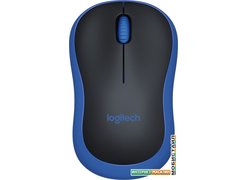 Мышь Logitech M185 (черный/синий)