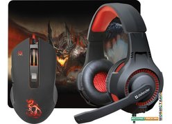 Мышь с ковриком + наушники Defender Devourer MHP-006