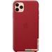 Чехол Apple Leather Case для iPhone 11 Pro Max (красный)