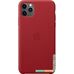 Чехол Apple Leather Case для iPhone 11 Pro Max (красный)