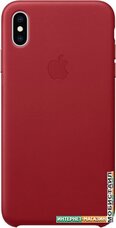 Чехол Apple Leather Case для iPhone XS Max Red