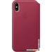 Чехол Apple Leather Folio для iPhone X Berry