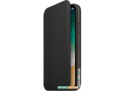 Чехол Apple Leather Folio для iPhone X Black