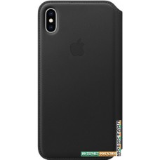 Чехол Apple Leather Folio для iPhone XS Max Black
