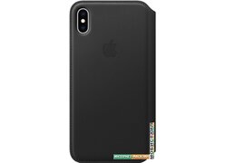 Чехол Apple Leather Folio для iPhone XS Max Black