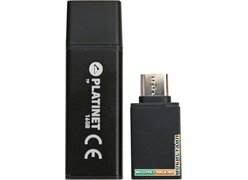 USB Flash Platinet X-Depo USB 3.0 + Type-C Adapter 16GB (черный)