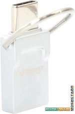 USB Flash Platinet miniDEPOc + Type-C Adapter 16GB (серебристый)