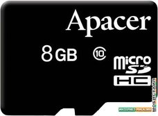 Карта памяти Apacer microSDHC (Class 10) 8GB (AP8GMCSH10-RA)