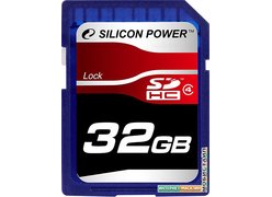 Карта памяти Silicon-Power SDHC Class 4 32 Гб (SP032GBSDH004V10)