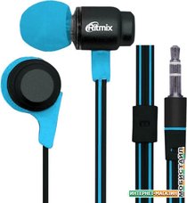 Наушники Ritmix RH-185 (черный/голубой)