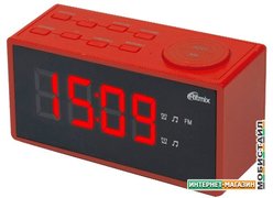 Радиочасы Ritmix RRC-1212 (красный)