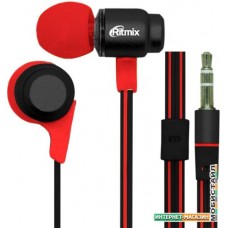 Наушники Ritmix RH-185 (черный/красный)