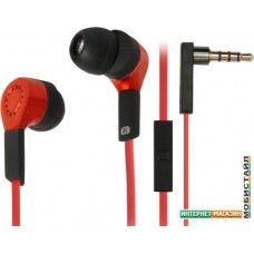 Наушники Ritmix RH-190M (черный/красный)