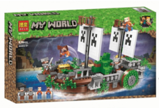 Конструктор BELA 11139 Майнкрафт ʺБитва на рекеʺ 630 дет.