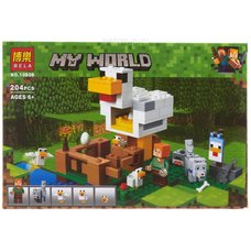 Конструктор BELA 10809 Майнкрафт ʺКурятникʺ 204 дет.