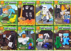 Конструктор LELE 33274 Майнкрафт ʺГерои в подземелье ʺ 16шт. в упаковке 8 вид