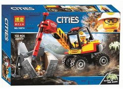 Конструктор BELA 10874 Сити ʺТрактор для горных работʺ 132 дет. 26х18х5 см