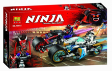 Конструктор BELA 10802 Ниндзяго ʺУличная погоняʺ 333 дет. 38х22х5.5 см