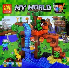 Конструктор LELE 33197 Майнкрафт ʺУ водопадаʺ 322 дет.