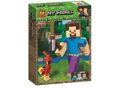 Конструктор BELA 11166 Майнкрафт ʺСтив с попугаемʺ 159 дет.