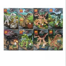 Конструктор 39154 LELE Динозавры 8 видов, 16 в уп