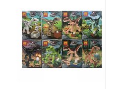 Конструктор 39154 LELE Динозавры 8 видов, 16 в уп