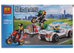 Конструктор BELA 10417 Полиция ʺПолицейская погоняʺ 128 дет. 26Х16х4.5см