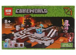 Конструктор Lepin 18024 Minecraft Подземная железная дорога 343 дет.