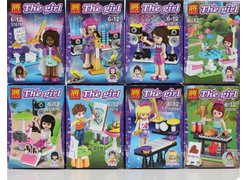 Конструктор LELE 37078 Френдс 16шт. в упаковке 8 видов 12х8х4 см