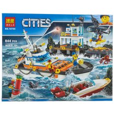 Конструктор BELA 10755 ʺШтаб береговой охраныʺ 844 дет