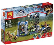 Конструктор Lele 79180 Динозавры Заточение раптора 406 дет.