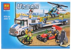 Конструктор BELA 10422 Полиция ʺПеревозчик вертолётаʺ 410 дет. 41Х6х28см