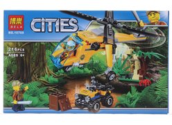 Конструктор BELA 10709 Джунгли ʺГрузовой вертолётʺ 216 дет. 33х21х5см