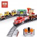 Конструктор Lepin 02039 Красный Товарный Поезд