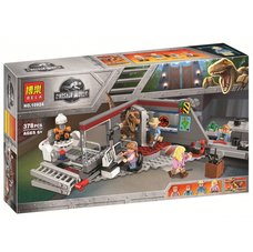 Конструктор BELA 10924 Dinosaur World ʺОхота на рапторовʺ 378 дет. 39х23х7 см