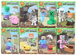 Майнкрафт LELE 33268 ʺГерои с животнымиʺ 2 в одном 16шт. в упаковке 8 видов