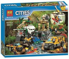 Конструктор BELA 10712 Джунгли ʺБаза исследователей джунглейʺ 857 дет.