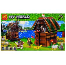 Конструктор LELE 33100 Майнкрафт ʺРаботы на фермеʺ 671дет. 59х35х8см